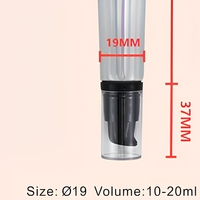 Tube à bille cosmétique bleu clair 19 mm 10 ml 20 ml avec tête de massage à bille métallique pour crème contour des yeux et sérum, logo personnalisé