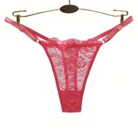 String sexy en dentelle ajustable pour femme, taille basse, respirant, 100 % polyester, lingerie fabriquée au Vietnam