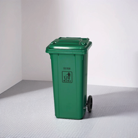 Traust Outdoor 120L Debout PP Poubelle en plastique avec couvercle Vert Rouge Jaune Bleu Gris Poubelle