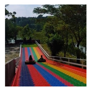 Voar adulto parque diversões colorido Playground seco colorido crianças plástico arco-íris Slide - Product Image 2