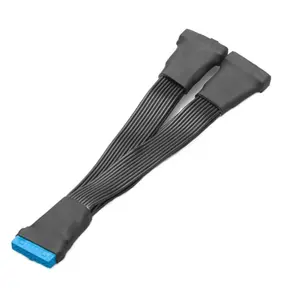 גבוהה באיכות האם USB3.0 19/20Pin מחבר 1 כדי 2 הארכת ספליטר כבל 12cm פנימי מחשב תקע-ב כבל