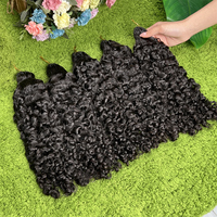 Extensions de cheveux humains bouclés au crochet, tresses sans nœuds, mèches de cheveux humains bouclés birmans pré-bouclées