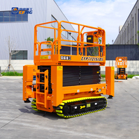 Plateforme de travail aérienne sur chenilles électrique tout-terrain CFMG 12m, nacelle élévatrice à ciseaux sur chenilles à vendre
