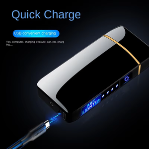 Briquet USB rechargeable en métal avec capteur d'empreintes digitales, cadeau pour homme, logo personnalisé, vente chaude Dericsson - Product Image 3