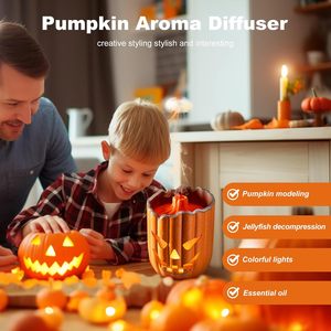 Difusor de Aroma USB con Diseño de Medusa y Calabaza, Humidificador de Aromaterapia, Luz Nocturna, Temática de Halloween, 1 Año de Garantía - Product Image 2