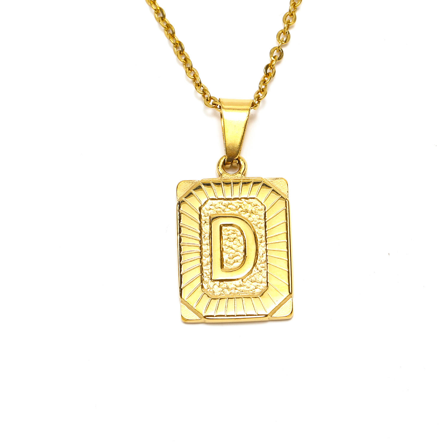 Gold letter D