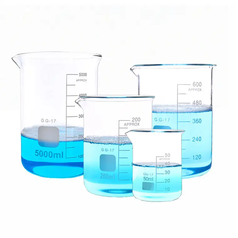 5-5000mL thick wall clear borosilicate glass measuring beaker mug with spout