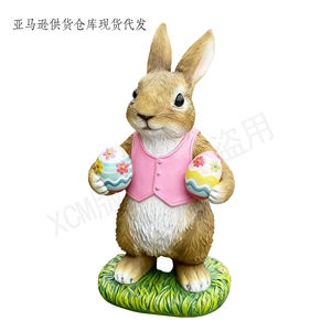Statuette <span class=keywords><strong>de</strong></span> <span class=keywords><strong>Lapin</strong></span> Debout Personnalisée - Décoration <span class=keywords><strong>de</strong></span> Pâques en Résine Premium avec Œufs Peints, Idéale pour les Expositions Saisonnieres et les Cadeaux - Product Image 5