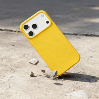 Coque de téléphone souple en paille de blé écologique et biodégradable pour iPhone 17 Pro Max 17Air 16E 15 14 Plus 13 12 Mini 11Pro, coque antichoc