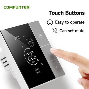 Chauffage au sol <span class=keywords><strong>sans</strong></span> <span class=keywords><strong>fil</strong></span> électrique Comfurter, chaudière à <span class=keywords><strong>gaz</strong></span> OEM, <span class=keywords><strong>thermostat</strong></span> intelligent, <span class=keywords><strong>thermostat</strong></span> de radiateur Wifi - Product Image 1