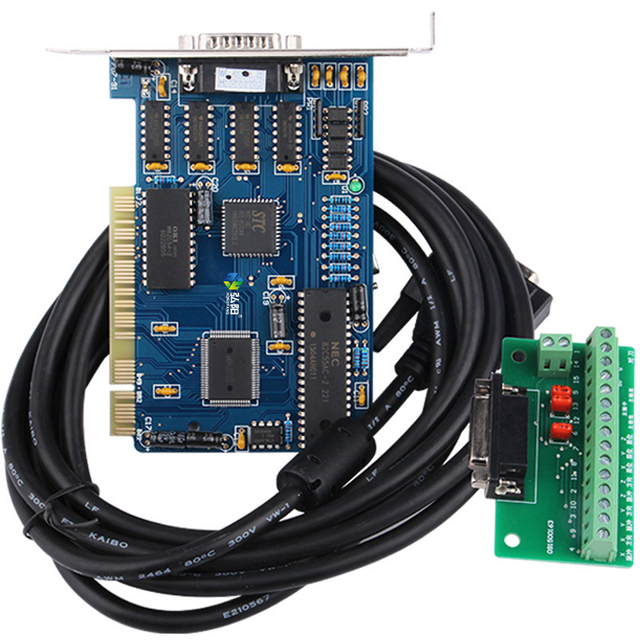 OKYN24519 PCI 3 Axis CNC Motion Control Card NC Studio Software Compatible Controller Board for Engraving Machine and CNC Router