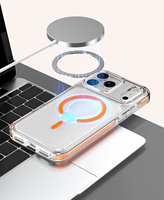 Étuis de téléphone portable magnétiques transparents antichoc anti-jaunissement de luxe, haute qualité et uniques, en TPU+PC, pour 17 18 Pro Max Air Lens Protector