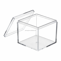 Boîte en acrylique transparente carrée personnalisée pour biscuits, chocolat, gelée, sucre, emballage, mariage, bonbons, nourriture, boîte de présentation en acrylique
