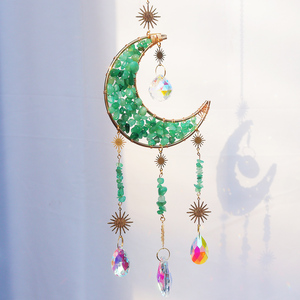 Attrape-soleil suspendu en gros, carillons éoliens en cristal de lune, attrape-soleil en cristal d'améthyste pour la décoration - Product Image 6