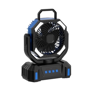 Ventilateur portable multifonctionnel à énergie solaire 20000mAh rechargeable USB avec batterie externe LED, télécommande, pour usage extérieur, camping - Product Image 3