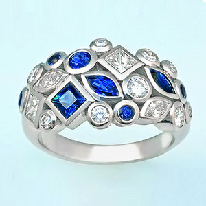 Anillo Geométrico con Piedras Preciosas para Mujer, Elegante Joyería de Moda para Negocios - Product Image 6
