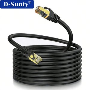 Câble Ethernet D-Sunty Cat8 2000 MHz 40 Gbit/s SFTP blindé 26AWG en cuivre massif, cordon de raccordement RJ45 en PVC pour réseau LAN extérieur - Product Image 1