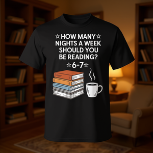 Camiseta Reading 6-7 Nights A Week para amantes de los libros y profesores de inglés - Product Image 3