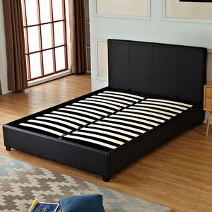 Ottoman Cheap Price Double or <strong>Single</strong> <strong>Bed</strong> Modern Style Simple Designs <strong>Black</strong> Colour Pu Leather <strong>Bed</strong> with Storage - Product Image 6