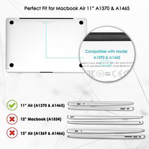 OEM nuevo <span class=keywords><strong>azul</strong></span> real para Apple <span class=keywords><strong>MacBook</strong></span> <span class=keywords><strong>Air</strong></span> 11 "A1370 y A1465 de goma de plástico cubierta de la caja dura de la PC Compatible - Product Image 5