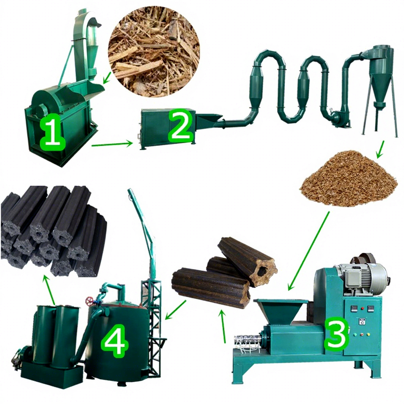 Recycle Waste Hard Wood Sawdust Briquette