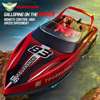 YF - Barcos de Carreras a Control Remoto para Niños, Juguetes para Piscina y Exteriores, con Doble Hélice, Alta Velocidad de 15 KM/H