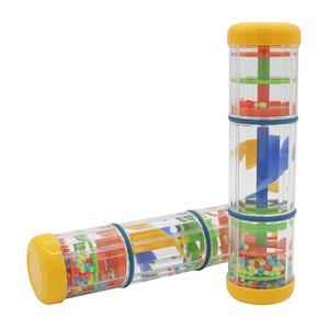 Tube sonore en plastique pour enfants, instrument de percussion Orff, cloche à sable en forme de goutte de pluie, accessoires musicaux en gros - Product Image 1