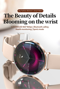 <span class=keywords><strong>Reloj</strong></span> Inteligente Ultrafino para Mujer en Oferta, 1.43 Pulgadas, Llamadas por Bluetooth, Monitor <span class=keywords><strong>de</strong></span> Salud, SpO2, Frecuencia Cardíaca, <span class=keywords><strong>Reloj</strong></span> Inteligente Redondo <span class=keywords><strong>de</strong></span> Moda para Mujer - Product Image 2