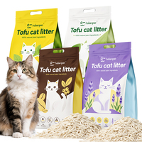 Litière pour chat en tofu écologique, forte absorption, contrôle des odeurs, faible poussière, 100% naturelle, jetable aux toilettes, vente en gros