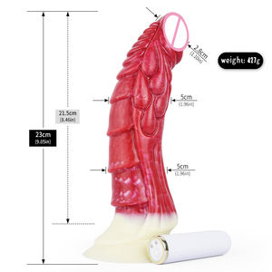 NNSX vibrierender gebogener Dildo mit Saugnapf Silikon mehrfarbig gerippt stimulieren Fernbedienung <span class=keywords><strong>Vibrator</strong></span> Anal Plug Sexspielzeug - Product Image 6