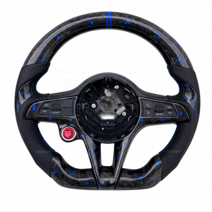 Volant modifié en fibre de carbone, cuir Alcantara avec indicateur LED pour Alfa Romeo Giulia Stelvio - Product Image 6