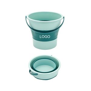 Seau pliable en silicone et plastique de 10 L avec logo personnalisé, pour le nettoyage, le lavage, le camping et la pêche - Product Image 1