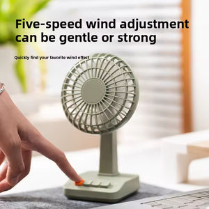 Ventilador Oscilante de Escritorio Portátil Inteligente con Batería Recargable USB de 2000 mAh, Ventilador de Refrigeración Giratorio Silencioso con Soporte USB - Product Image 6