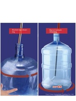 Brosse de nettoyage télescopique TDF pour bouteille de 5 gallons, outil de nettoyage avec long manche pour le nettoyage des seaux et des fûts d'eau purifiée