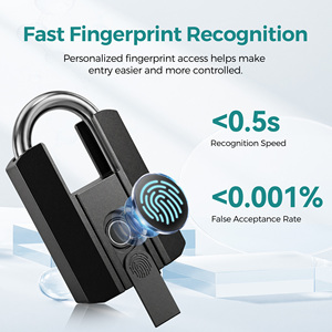 Lucchetto Intelligente SJJ TTLock con App e Impronta Digitale, Lucchetto Elettronico Senza Chiave per Cancelli, Armadietti, Magazzini e <span class=keywords><strong>Sicurezza</strong></span> Esterna - Product Image 4