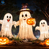 Installations de lanternes géantes lumineuses pour Halloween, idéales pour les parcs à thème, les zoos et les attractions publiques