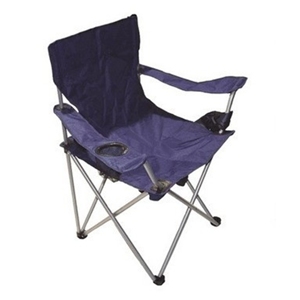 Silla Plegable de Acero Azul de 51x51x83 cm, Logotipo Personalizado, Ligera y Resistente para Campamentos, Pesca y Talleres - Product Image 1