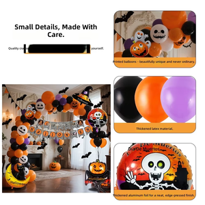Set <span class=keywords><strong>de</strong></span> Decoración <span class=keywords><strong>de</strong></span> Globos <span class=keywords><strong>de</strong></span> Halloween, 12 Estilos, Kit <span class=keywords><strong>de</strong></span> Arco para Fiesta, Negro, Naranja, Morado, <span class=keywords><strong>Verde</strong></span>, Confeti, Guirnalda <span class=keywords><strong>de</strong></span> Látex, BOO, Calavera, Fantasma, <span class=keywords><strong>Bruja</strong></span> - Product Image 5