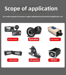 <strong>DC</strong> <strong>12V</strong> <strong>to</strong> 24V 10A Single Phase Metal Shell Black Pressure Reducer Automotive Step-Up Power <strong>Converter</strong> 50/60Hz 1 Year Warranty - Product Image 5