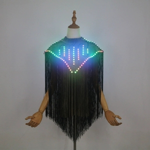 Capa LED Luminosa para Actuaciones en Escenario, Festival de Música Nocturna Fluorescente, Cantante, DJ, Disfraz de Luces Coloridas, Danza Flamenca, Talla Única - Product Image 2