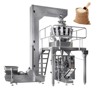 NEW Gearbox Automatic VFFS Granular Bean Sugar Rice Production Line Packaging Machine for Food Industry