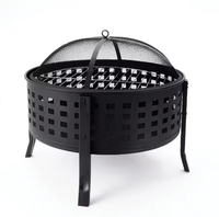 Brasero portable de haute qualité fabriqué en usine, avec revêtement en poudre, barbecue avec fourche à feu pour se réchauffer