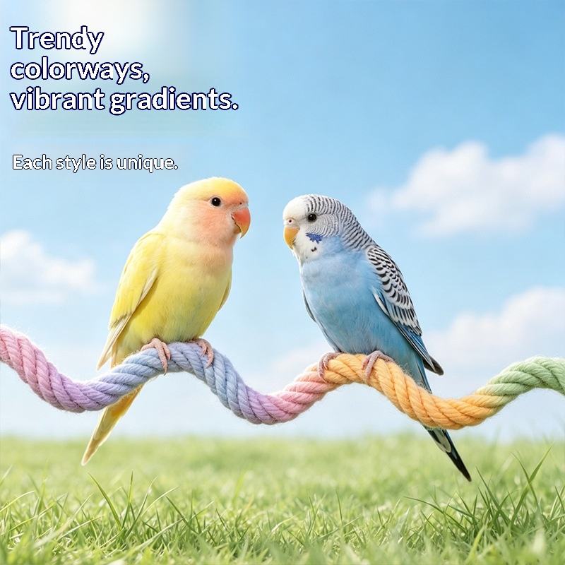 Hemo Rope Natural Hemp Rope Parrot Perch Swing Climbing Rope Beak Grinder Anti ...