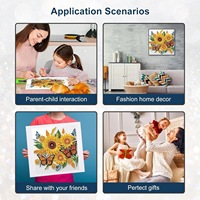 Kits de peinture au diamant 5D de forme spéciale, modernes et peints à la main pour adultes, tournesol, cristaux, strass, DIY