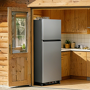 Refrigerador/Congelador de Gas de Absorción de Acero Inoxidable de 2 Puertas para el Hogar con Almacenamiento - Product Image 4