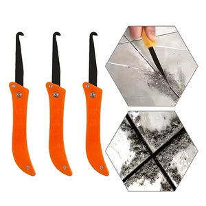 8-Piece <b>Tile</b> Grout Cleaning Tool Set, Cement & Mortar Removal <b>Kit</b> with Folding Hook Knife and Tungsten Steel Cone - Product Image 5