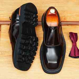 Zapatos Casuales de Negocios de Alta Calidad, Estilo Romántico Británico Retro, Transpirables, Antideslizantes, de Primera Capa de Piel de Vaca - Product Image 3
