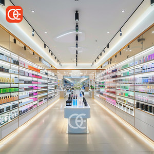 Présentoir de magasin de cosmétiques de luxe Présentoir de parfum à lumière LED Présentoir mural en ardoise pour perruques Magasin de cheveux de beauté - Product Image 2