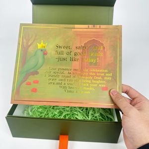 Hot-sale Custom Printed Luxury Rigid Magnetic Gift Box with Matt Lamination Embossing Ribbon Bow and Raffia for Gift Packaging - Product Image 3