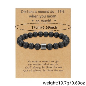 Natural Stone <b>Beaded</b> <b>Bracelet</b> Volcanic Rock Turquoise Couple Jewelry Gift Unisex Fashion <b>Bracelet</b> - Product Image 4